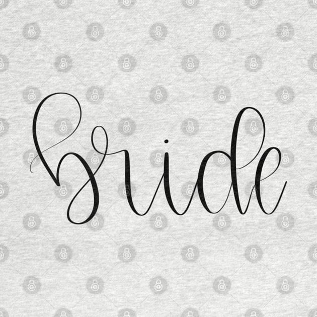 Script Bride Lettered Gift for the Bride to Be by elizabethsdoodles